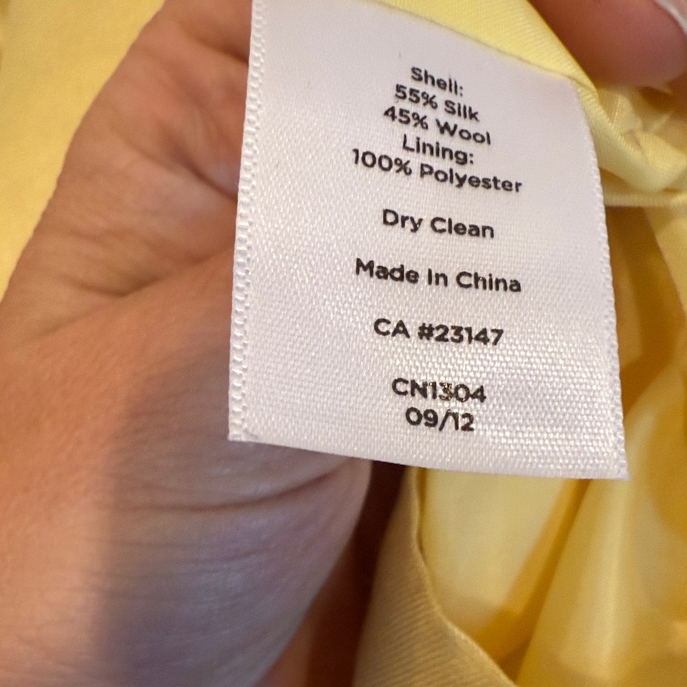 Talbots Yellow Midi Dress Silk Blend *NWT* - Picture 12 of 12